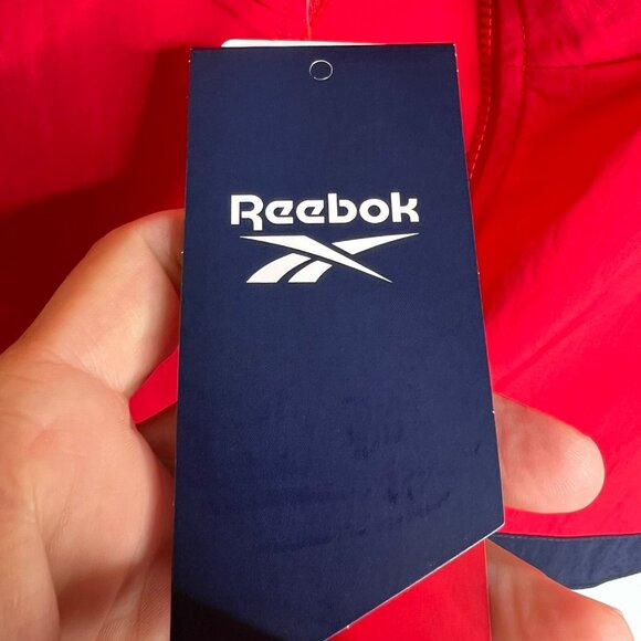 Reebok Men's Retro Colorblocked Quarter-Zip Popover - Red/navy/white Size XL - Picture 5 of 8